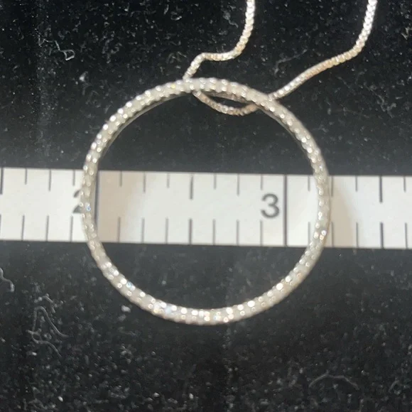 🩷Diamond Circle of Life Eternity 24" length Pendant Necklace🩷 - Picture 4 of 16